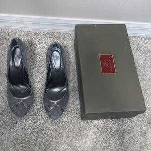Cole Haan Grey Suede Heels!